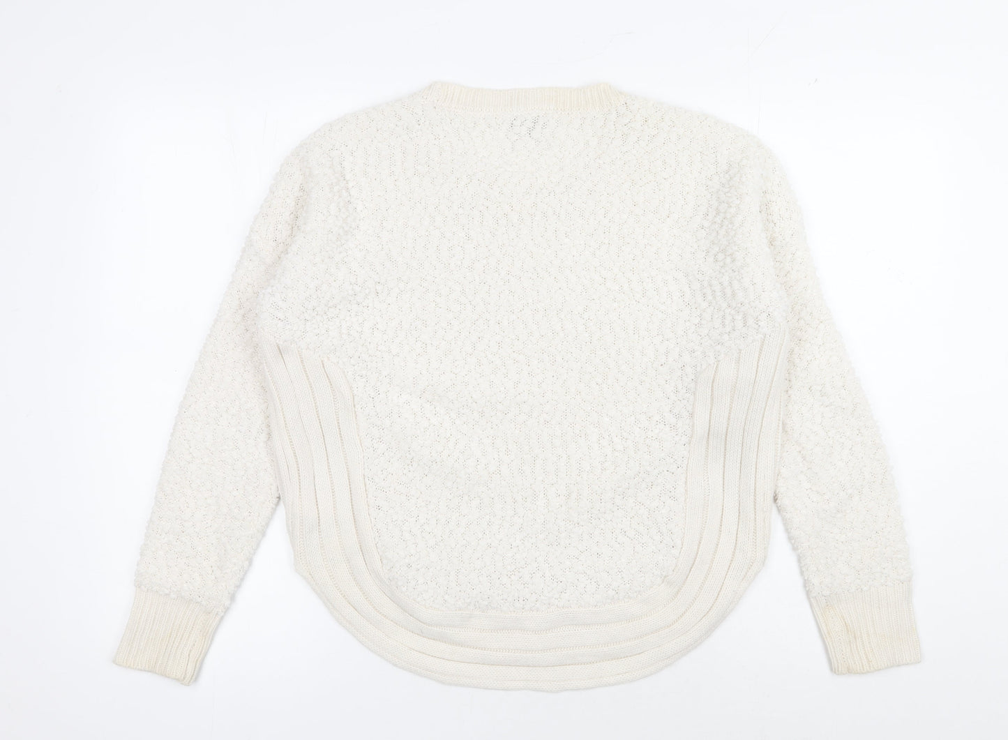 Apricot Women's Ivory Open-Knit Pullover, Size 10