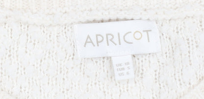 Apricot Women's Ivory Open-Knit Pullover, Size 10