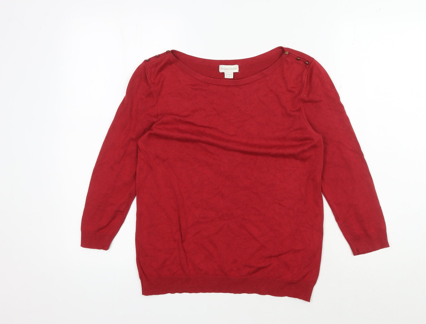 Womens UK Size 10 Monsoon Red Pullover Jumper