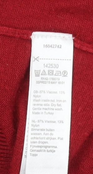Womens UK Size 10 Monsoon Red Pullover Jumper