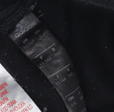 adidas Boys Black Track Pants 14 Years Regular Fit
