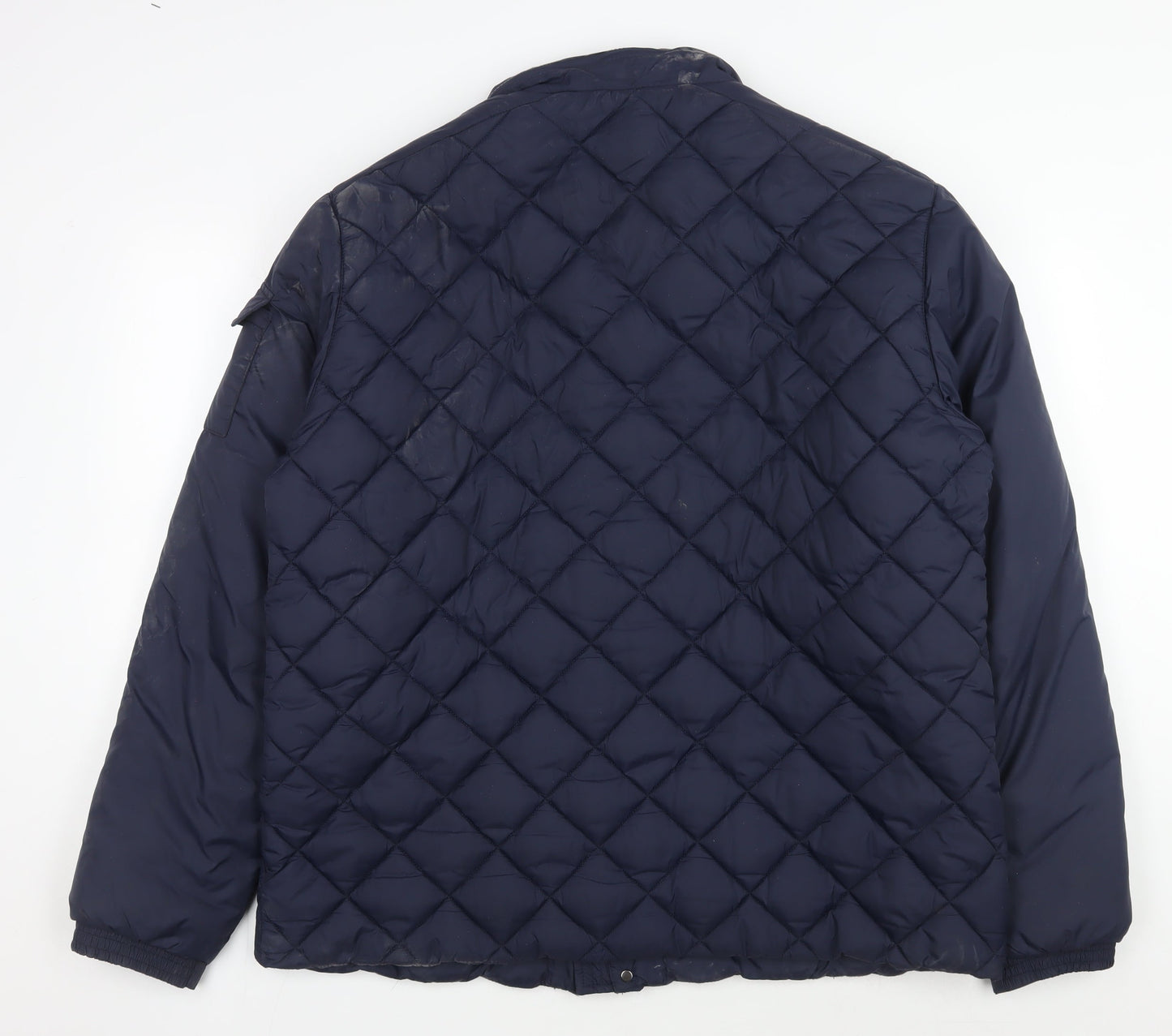 Mens UK Size 56 ERIC HATTON Blue Quilted Coat