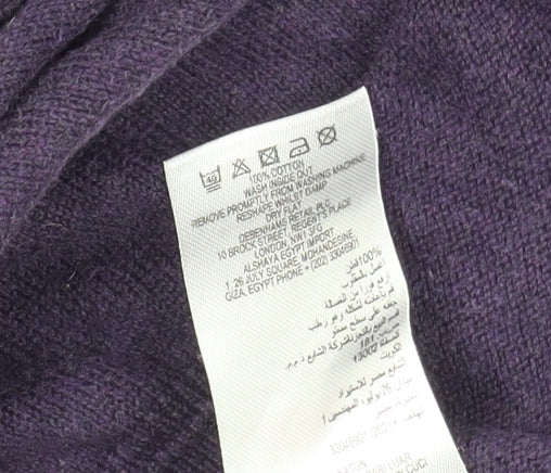 RJR John Rocha Men's XL Purple V-Neck Jumper
