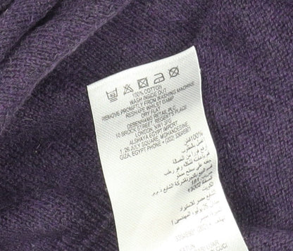RJR John Rocha Men's XL Purple V-Neck Jumper