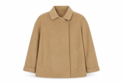 Marks & Spencer Women's Beige Wool Overcoat Size 12