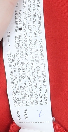 Zara Women's Red Sleeveless Jumpsuit Size 2XS