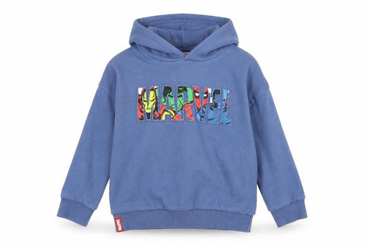 Marvel Boys Blue Hoodie 3-4 Years Superhero Graphic Pullover