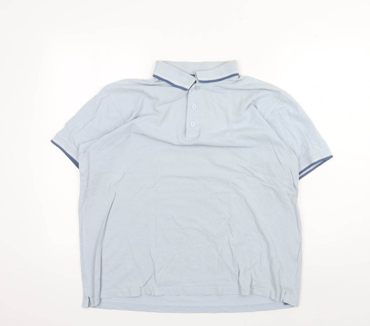 EWM Men's Blue Polo Shirt - L - Short Sleeve Casual