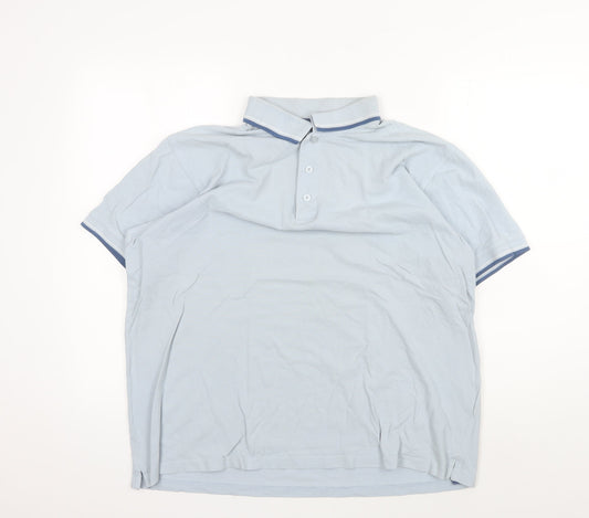 EWM Men's Blue Polo Shirt - L - Short Sleeve Casual