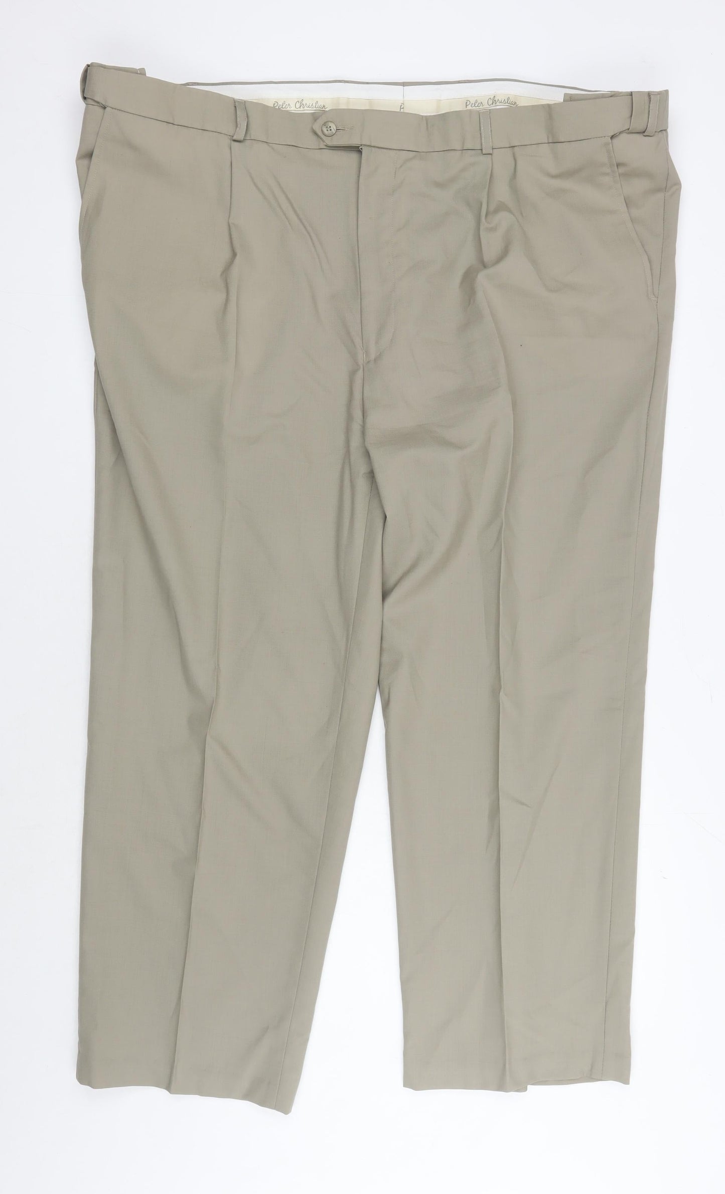 Mens UK Size 2XL Peter Christian   Beige Trousers