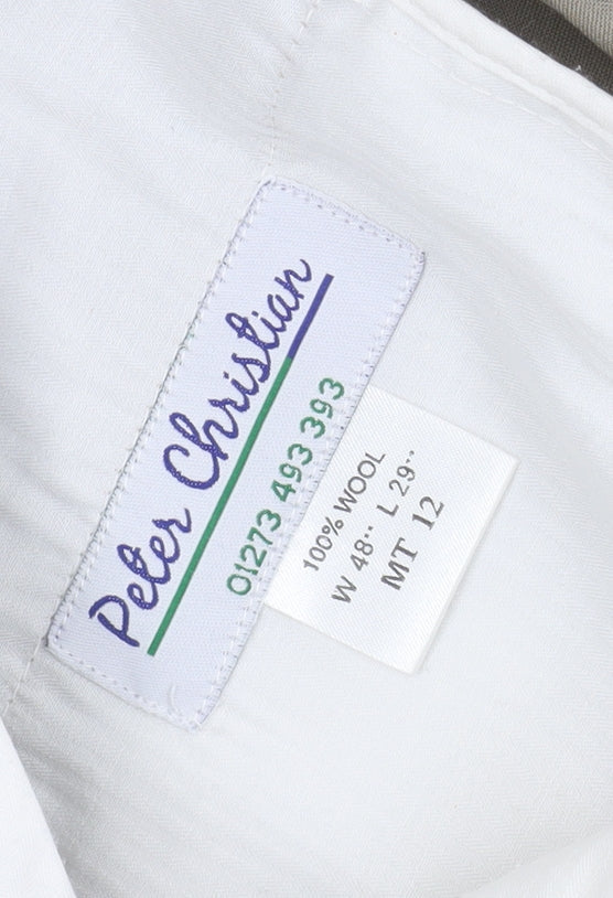 Mens UK Size 2XL Peter Christian   Beige Trousers