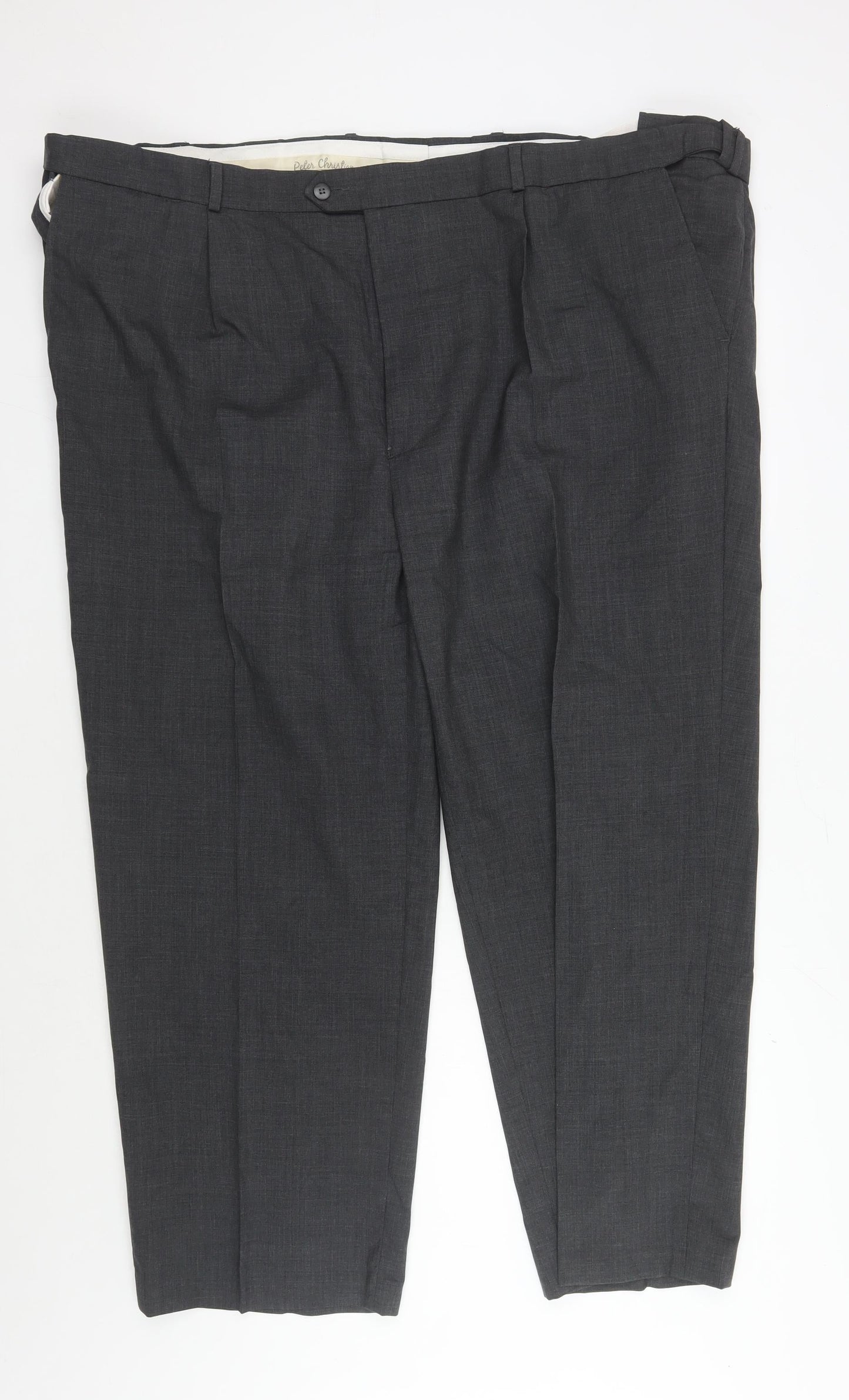 Peter Christian Men's Grey Wool Trousers 48