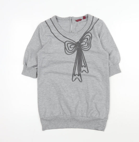 Womens UK Size 10 Ted Baker Grey Basic T-Shirt