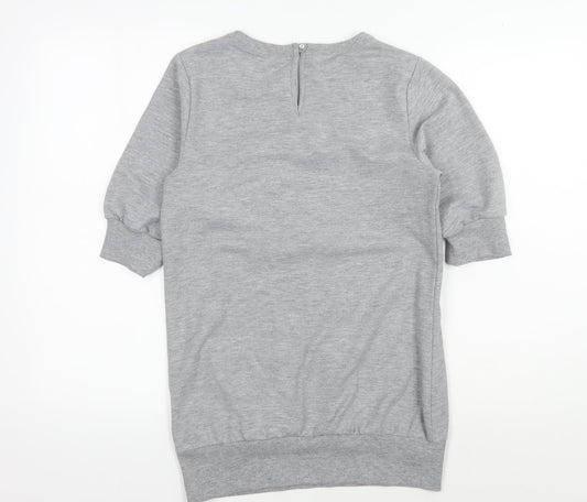 Womens UK Size 10 Ted Baker Grey Basic T-Shirt