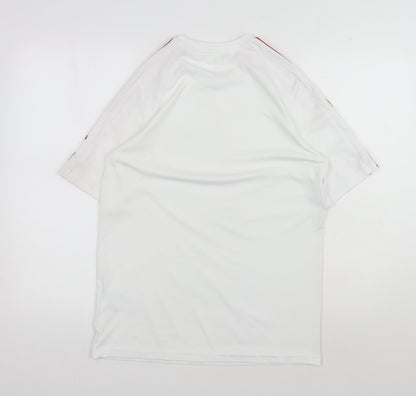 Adidas Boys White Football Jersey, Size 16, Athletic Fit