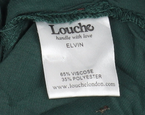 Womens UK Size 14 Louche Green  Blouse