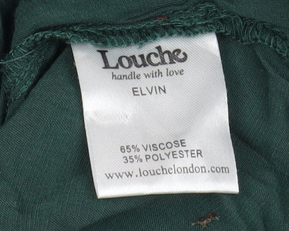 Womens UK Size 14 Louche Green  Blouse