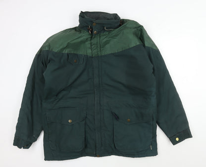 Mens UK Size S Shires Green Parka Coat