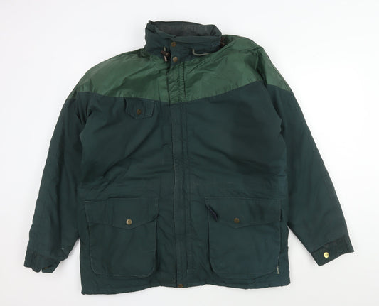 Mens UK Size S Shires Green Parka Coat