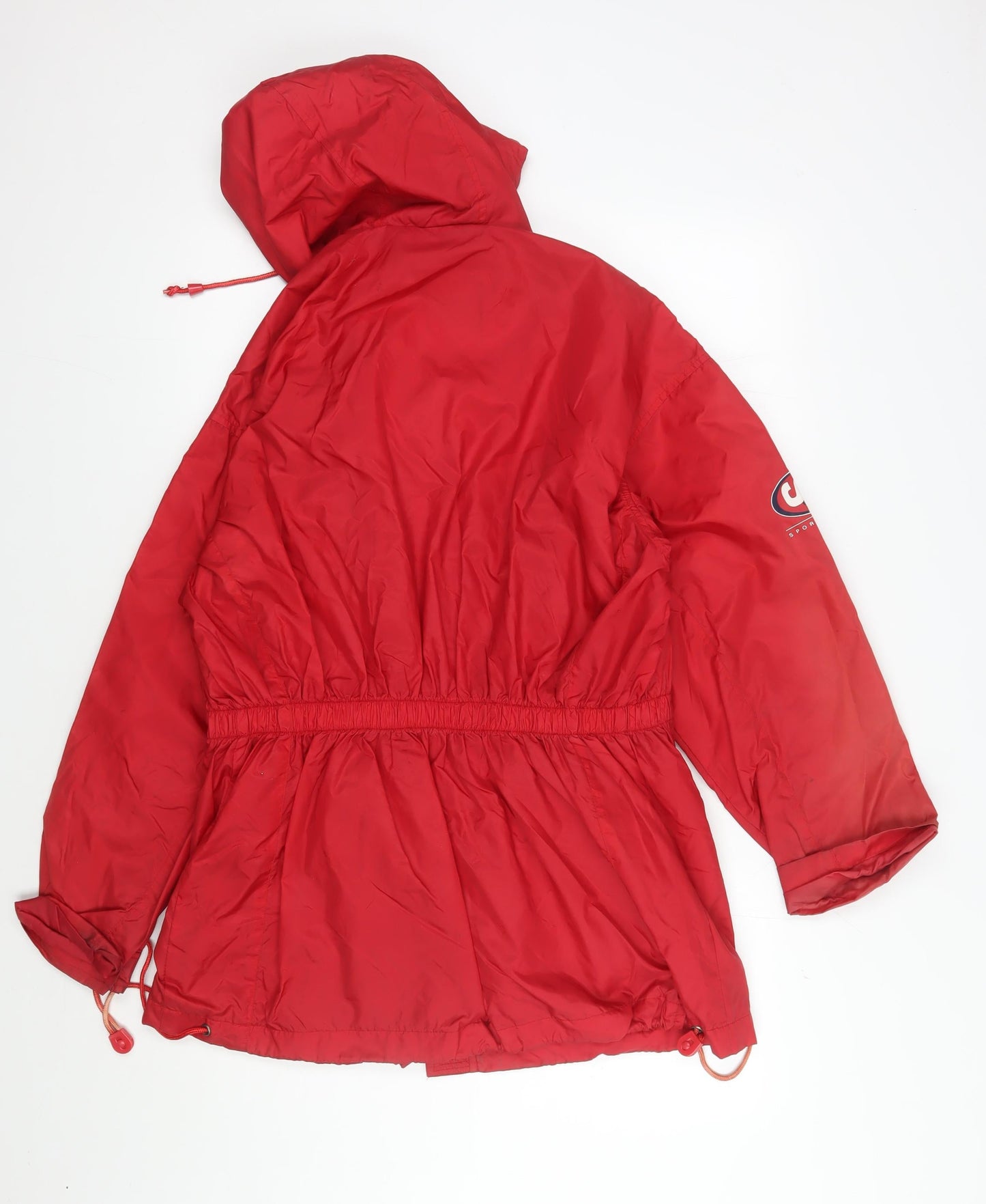 Mens UK Size M Joie de Vivre Red Windbreaker Coat