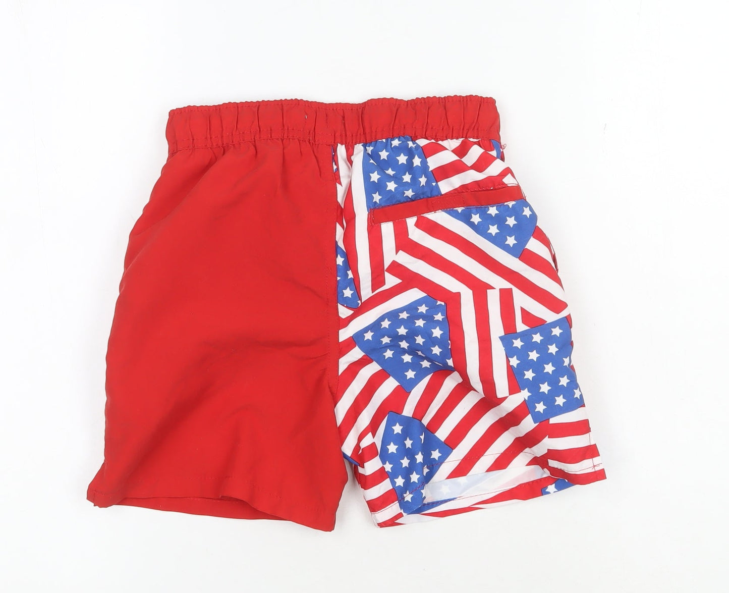 U.S. Polo Assn. Boys Red Blue Stars Swim Shorts 8-9 Years