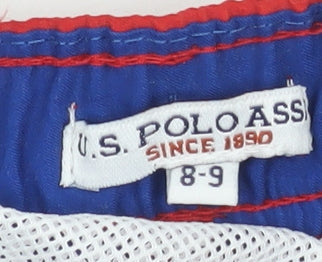U.S. Polo Assn. Boys Red Blue Stars Swim Shorts 8-9 Years