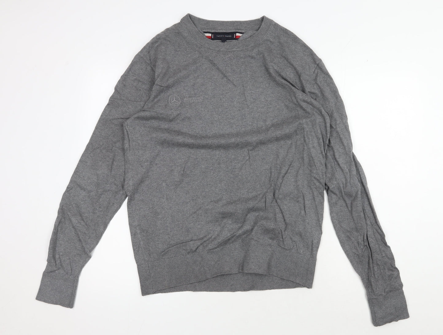 Tommy Hilfiger Men’s Grey Pullover L - Classic Style