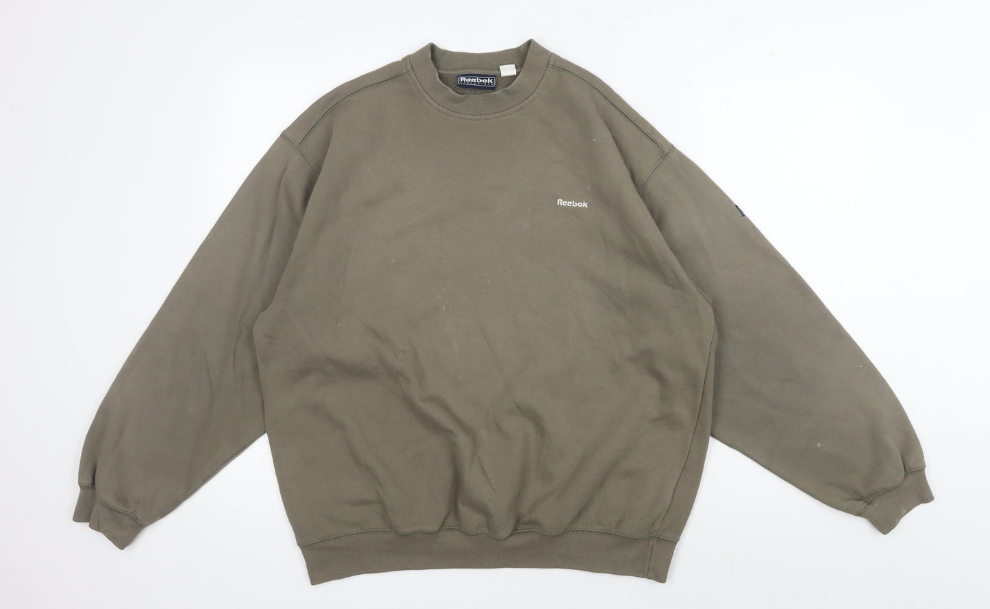 Mens UK Size M Reebok Green Pullover Sweatshirt