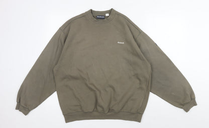 Mens UK Size M Reebok Green Pullover Sweatshirt