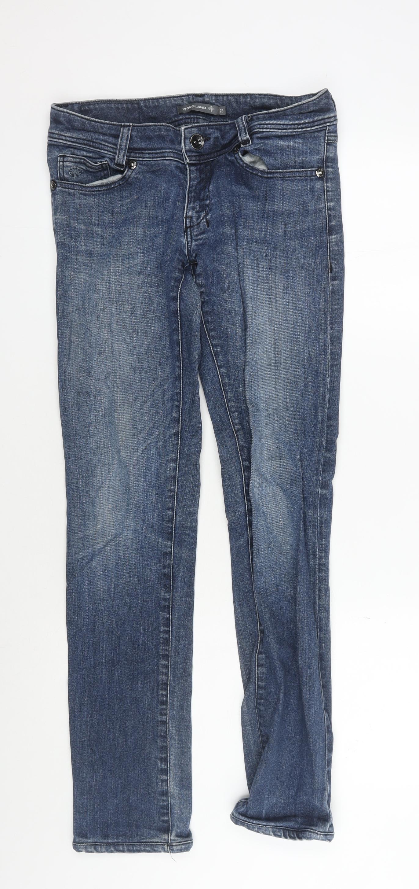Woodland Men's Blue Straight Jeans Size 28