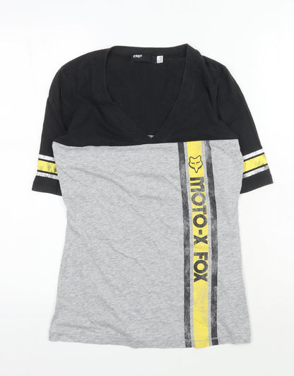 FOX Women's Moto-X T-Shirt, Size S, Black/Grey, Casual