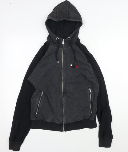 Mens UK Size S Penguin Black Full Zip Hoodie