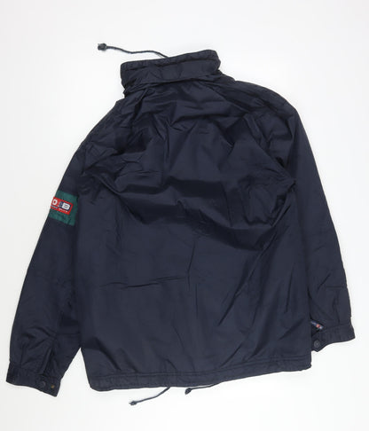 Mens UK Size M Oxford Blue Blue Windbreaker Coat