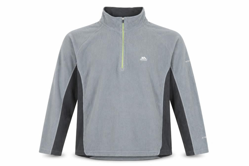 Mens UK Size XL Trespass Grey 1/4 Zip Sweatshirt