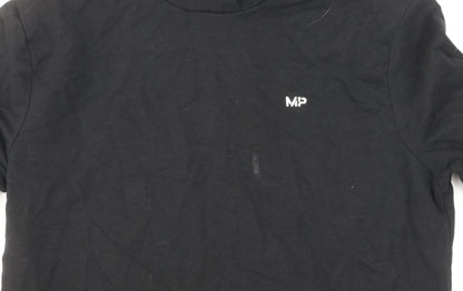 Unisex Adults UK Size M MP Black Pullover Hoodie