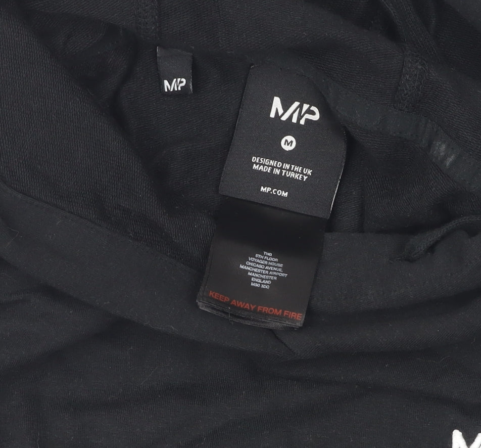 Unisex Adults UK Size M MP Black Pullover Hoodie