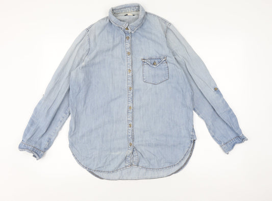 BDG Women's Blue Denim Button-Up Shirt Size S