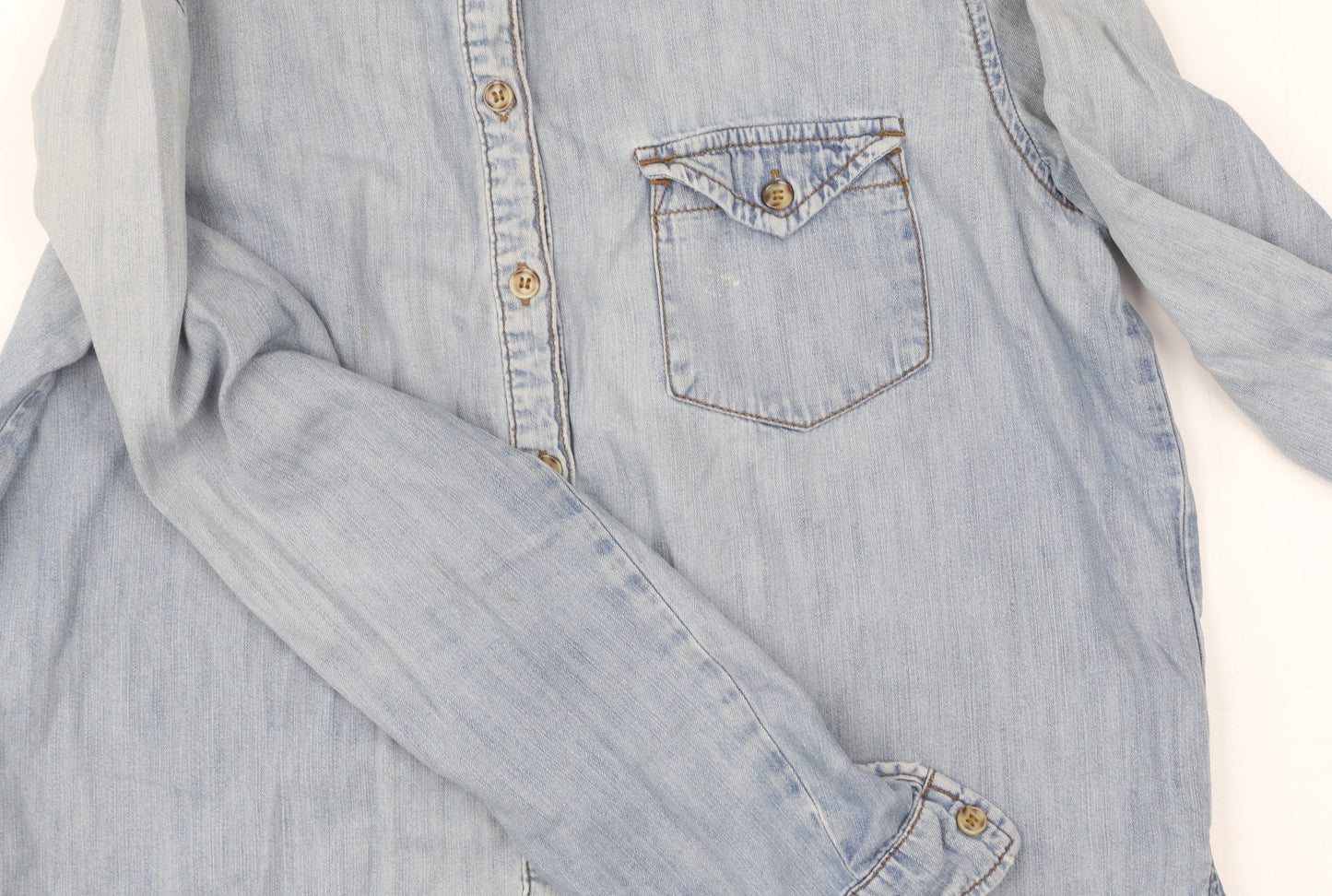 BDG Women's Blue Denim Button-Up Shirt Size S