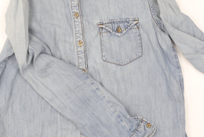 BDG Women's Blue Denim Button-Up Shirt Size S