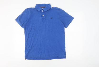 Crew Clothing Men's Blue Polo Shirt Size M - Casual Style