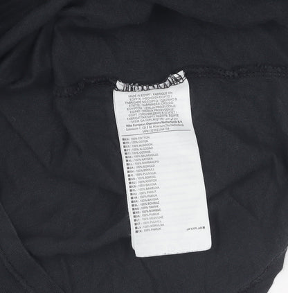 Nike Men's Black Athletic Fit T-Shirt S Solid Logo