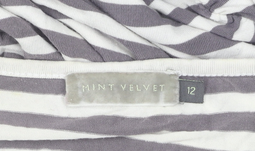 Womens UK Size 12 Mint Velvet Grey  T-Shirt