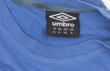 Umbro Men's XL Blue Cotton Short Sleeve T-Shirt