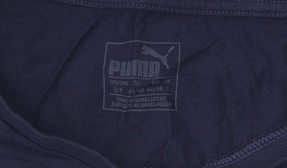 Puma Men's Blue Graphic Print T-Shirt, Size S
