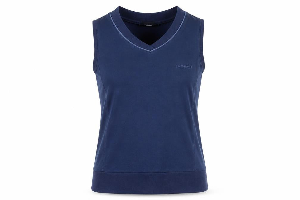LA Gear Women's Sleeveless Blue Top, Size 12 V-Neck