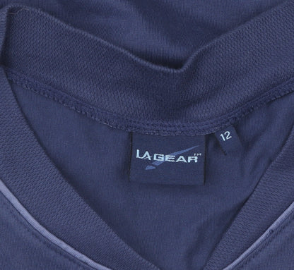 LA Gear Women's Sleeveless Blue Top, Size 12 V-Neck