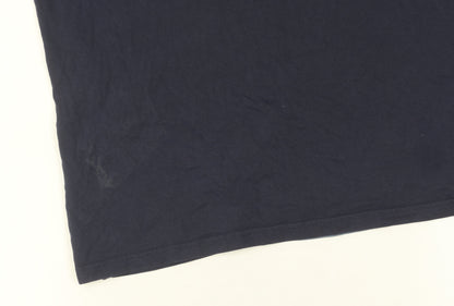 Red Herring Men's XL Blue Colourblock Slim Polo