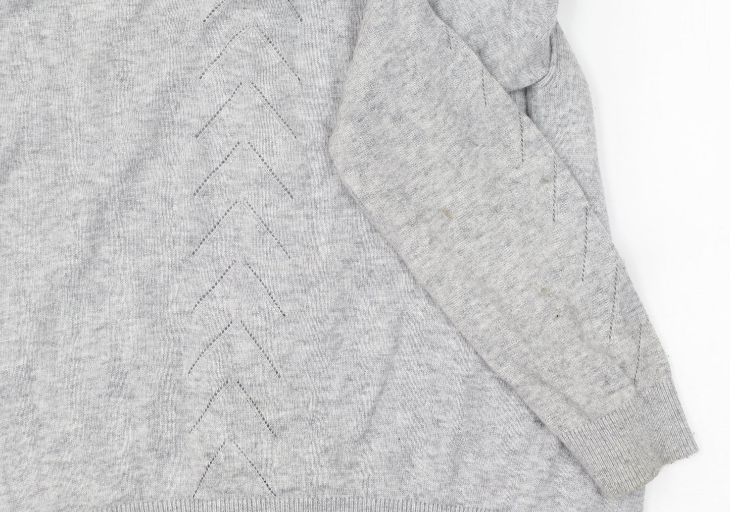 Womens UK Size 14 Mantaray Grey Cardigan Jumper