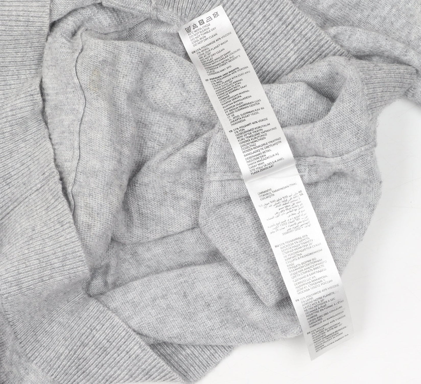 Womens UK Size 14 Mantaray Grey Cardigan Jumper