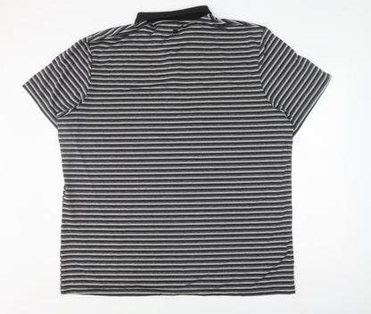 Mountain Warehouse Men's Black XXL Striped Polo